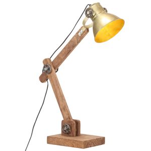 vidaXL Индустриална настолна лампа месинг кръгла 58x18x90 см E27