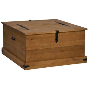 vidaXL Скрин за съхранение HALDEN 91x91x47 cm масивна дървесина бор