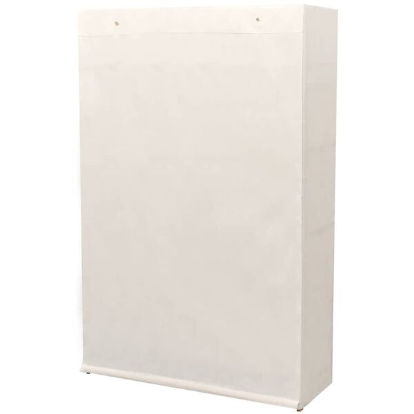 vidaXL Гардероб, борово дърво и тъкан, 110x40x170 см