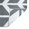 vidaXL Външен килим ARAKIL Сив и бял 400 × 300 cm 50% Полипропилен