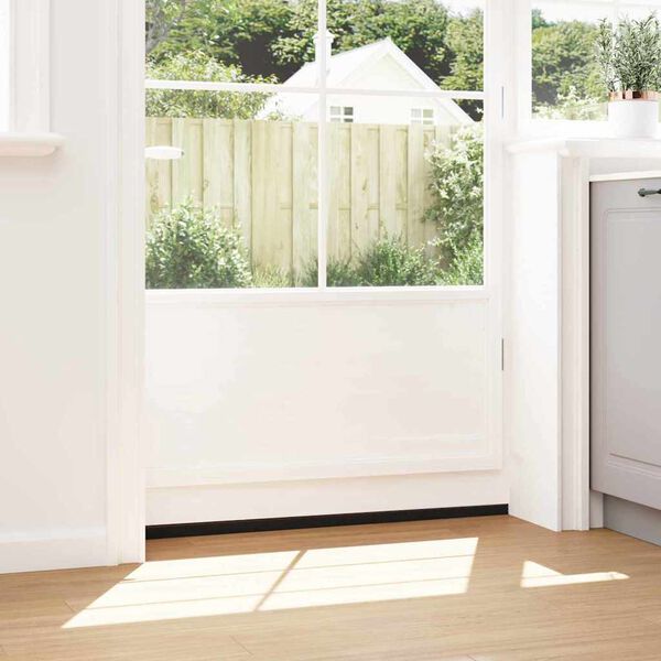 vidaXL Запечатващи четки за врата с винтово закрепване 2 pcs Кафяво