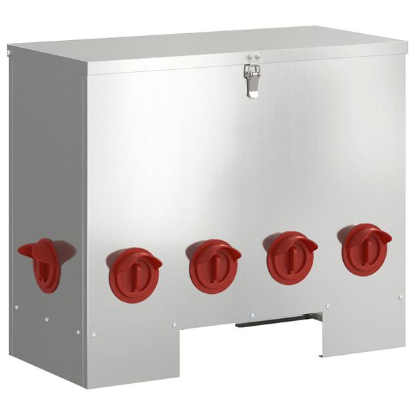 vidaXL Кокошарник 2 pcs Сребрист 60,5 x 29 x 51 см