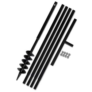 Комплект свредло за земя 100 мм с дръжка и стоманени удължители 5 м