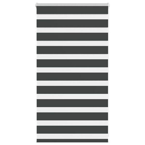 vidaXL Зеброва щора черна 75x100 см Ширина на плата 70,9 см Полиестер