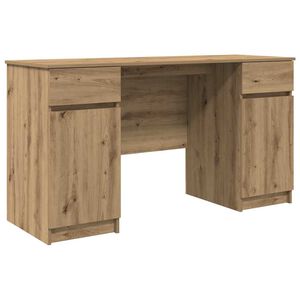 vidaXL Бюро дъб артизан Инженерна дървесина 140 x 49 x 76 см