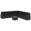 vidaXL Patio Sofa Set 9-местни Black