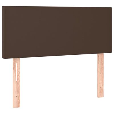 vidaXL Горна табла за легло, кафява, 80x5x78/88 см, изкуствена кожа