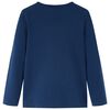Детска тениска с дълъг ръкав, нейви синьо, 140