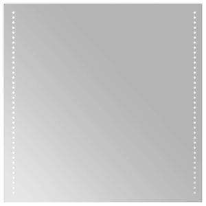 vidaXL LED огледало за баня Прозрачен 60 x 60 cm закалено стъкло