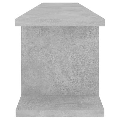 vidaXL Стенни рафтове, 2 бр, бетонно сиви, 105x18x20 см, ПДЧ