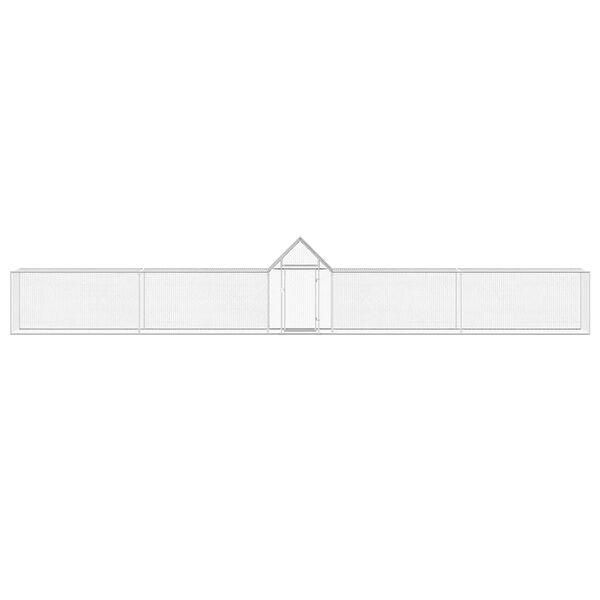 vidaXL Птичарник, 9x1x1,5 м, поцинкована стомана
