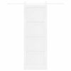 vidaXL Преплъзваща се врата Бяло 83 x 232 см Солидно борово дърво