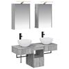 vidaXL Комплект шкафове за баня 5 pcs Сив Сонома 43 x 16 x 62,5 см