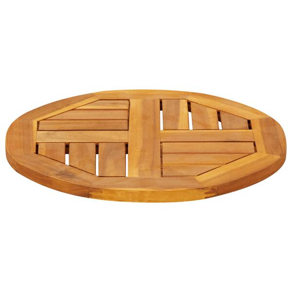 vidaXL Плот за маса, Ø40x2 см, кръгъл, акациево дърво масив