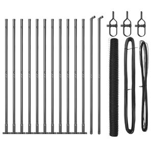 vidaXL Стълб за ограда. Сиво