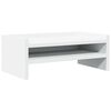 vidaXL Стойка за монитор, бяла, 42x24x16 см, инженерно дърво