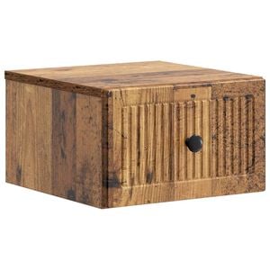 vidaXL Спален шкаф с монтаж на стена Старо дърво 33 x 34,5 x 20 см