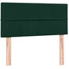 vidaXL Боксспринг легло с матрак, тъмнозелено, 100x220 см, кадифе
