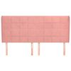 vidaXL Горна табла за легло с уши, розова, 163x23x118/128 см кадифе