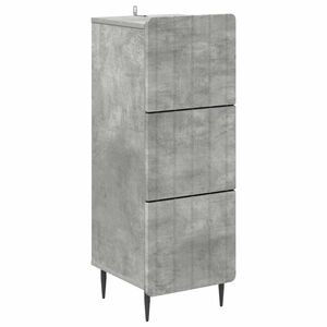 vidaXL Чекмеджетен шкаф Бетонно сиво 33 х 34,5 х 92 см
