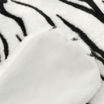 vidaXL Плюшен килим "тигър", 144 см, бял