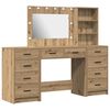 vidaXL Тоалетка 3 pcs Дъб 78,5 x 41 x 135 см Инженерно дърво
