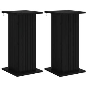 vidaXL Стойка за растения 2 бр. Черно 30,5 x 30 x 60,5 см