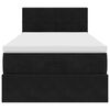 vidaXL Османска легло с матрак, черно, 90x200 см, кадифе