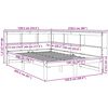 vidaXL Легло с етажерка за книги, без матрак, 120x200 см, бор масив