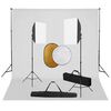 vidaXL Фотографски комплект за студио със софтбокс, фон и рефлектор
