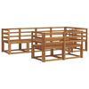 vidaXL Комплект дивани за открито 7 pcs Натурален и Антрацит