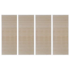 vidaXL Правоъгълни естествени бамбукови килими 4 бр 120x180 см