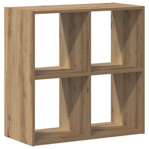 vidaXL Библиотека, дъб артизан, 68,5x32x68,5 см, инженерно дърво