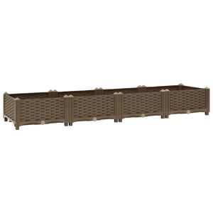 vidaXL Повдигната леха, 160x40x23 см, полипропилен