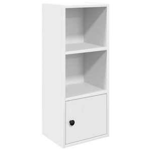 vidaXL Библиотека, бяла, 31x24x77 см, инженерно дърво