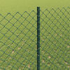 vidaXL Ограда с пост Зелен 1,4 x 10 m Стомана и PVC