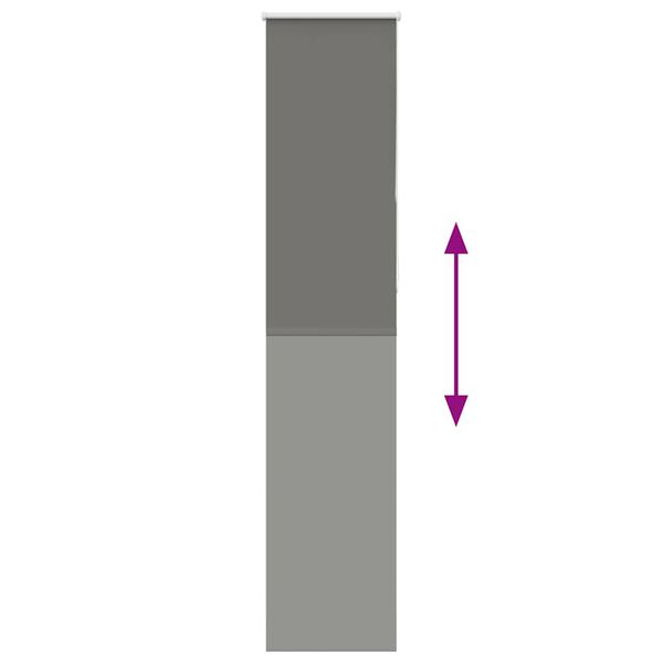 vidaXL Ролетна щора Blackout Сив 45x230 cm Ширина на плата 40,7 cm