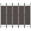 vidaXL Параван за стая, 5 панела, антрацит, 200x180 см