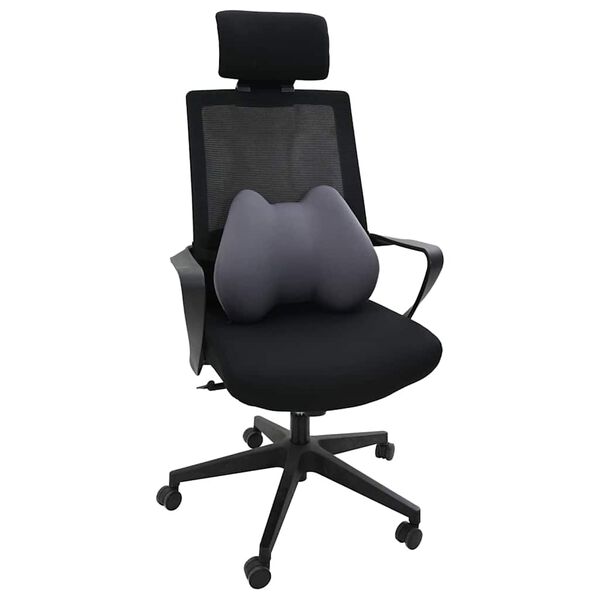 vidaXL Възглавница с възглавница Сив 42 x 32 x 14 см Полиестер