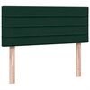 vidaXL Боксспринг легло с матрак, тъмнозелено, 120x220 cm, кадифе