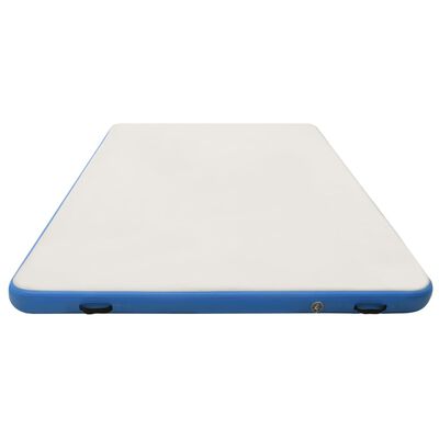 vidaXL Надуваема плаваща платформа, синьо и бяло, 300x150x15 см