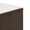 vidaXL Външни табуретки с възглавници 4 бр кафяв 41x41x36 см полиратан