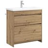 vidaXL Комплект мебели за баня Дъб артизан 81 x 40 x 84,5 см
