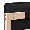 vidaXL Тапицирана табла Естествено и черно 135 cm Солидно борово дърво