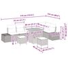 vidaXL Градински Софа Комплект с възглавница 9 pcs Бежово Полиратан