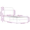 vidaXL Рамка за легло без матрак 80x200 см опушен дъб инженерно дърво
