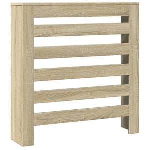 vidaXL Капак за радиатор, дъб сонома, 78x20x82 см, инженерно дърво