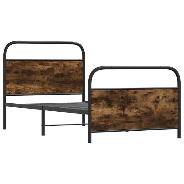 vidaXL Рамка за легло без матрак 90x190 см опушен дъб инженерно дърво