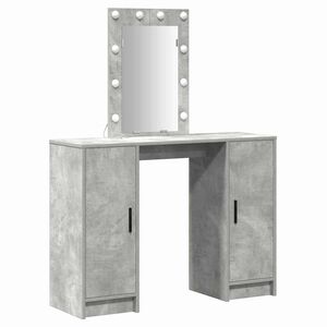 vidaXL Тоалетка Светлосиво 102 x 33 x 135 см Инженерна дървесина