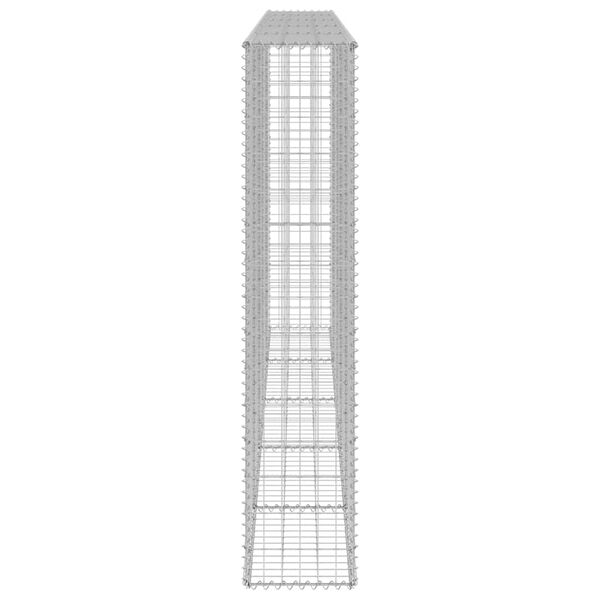 vidaXL Габионна стена с капаци, поцинкована стомана, 300x30x150 см
